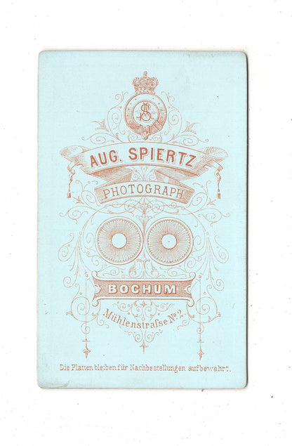 Fotografie Niedlicher kleiner Junge - Bochum 1880er / CDV M1-21