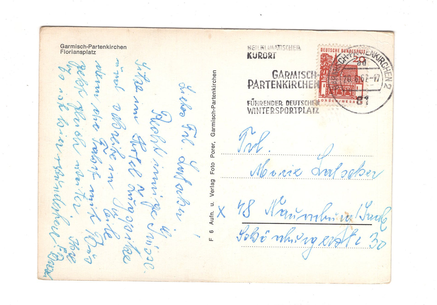 Ansichtskarte Garmisch-Partenkirchen / Floriansplatz / G1-54