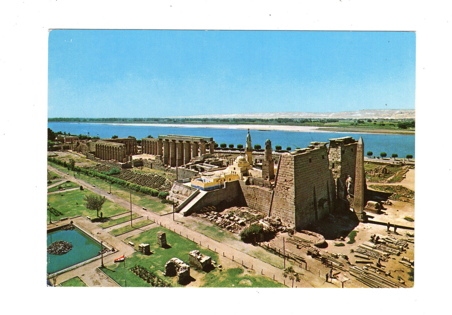 Ansichtskarte Luxor-Tempel mit Kirche und Moschee / Ägypten