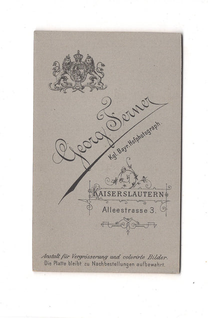 Fotografie Herrenportrait - Kaiserslautern um 1900 / CDV C1-18