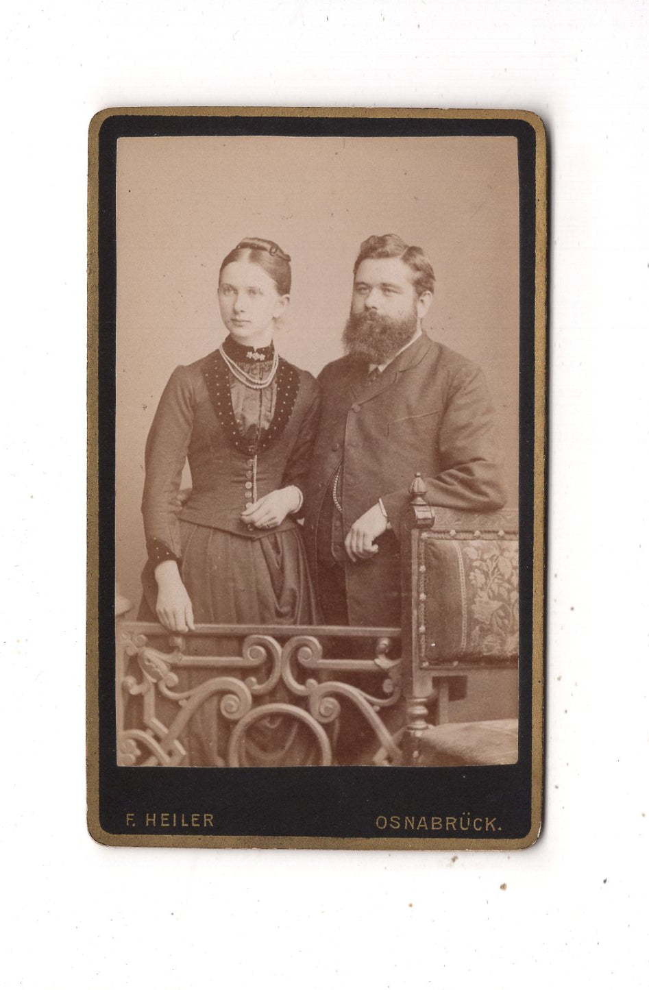 Fotografie Feines Paar - Osnabrück 1880er