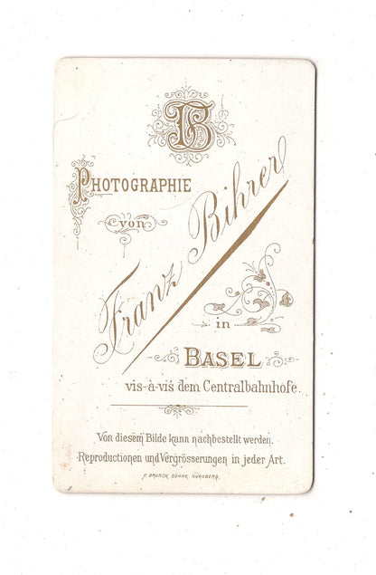 Fotografie Feine Dame mit kleinem Jungen - Basel um 1880