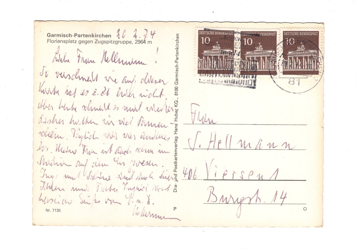 Ansichtskarte Garmisch-Partenkirchen / Floriansplatz / G1-54