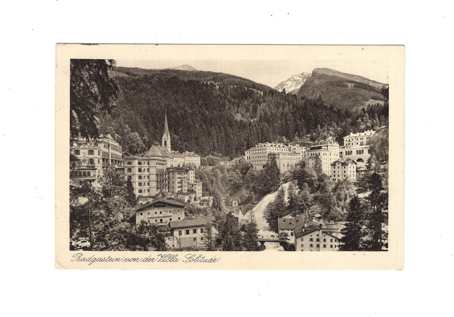 Ansichtskarte Badgastein von der Villa Solitude / Österreich - 1930