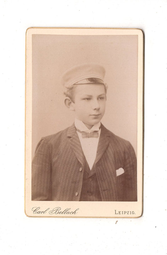 Fotografie Feiner Junge / Schüler - Leipzig 1894 / CDV N1-04