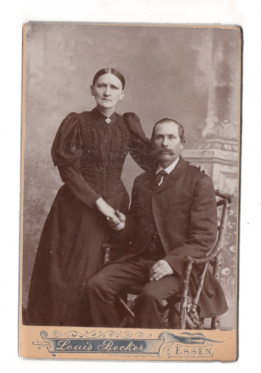 Fotografie Feines Paar - Essen um 1900 / CAB X-30