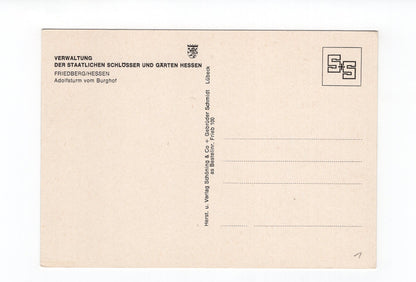 Ansichtskarte Friedberg / Hessen / Adolfsturm vom Burghof