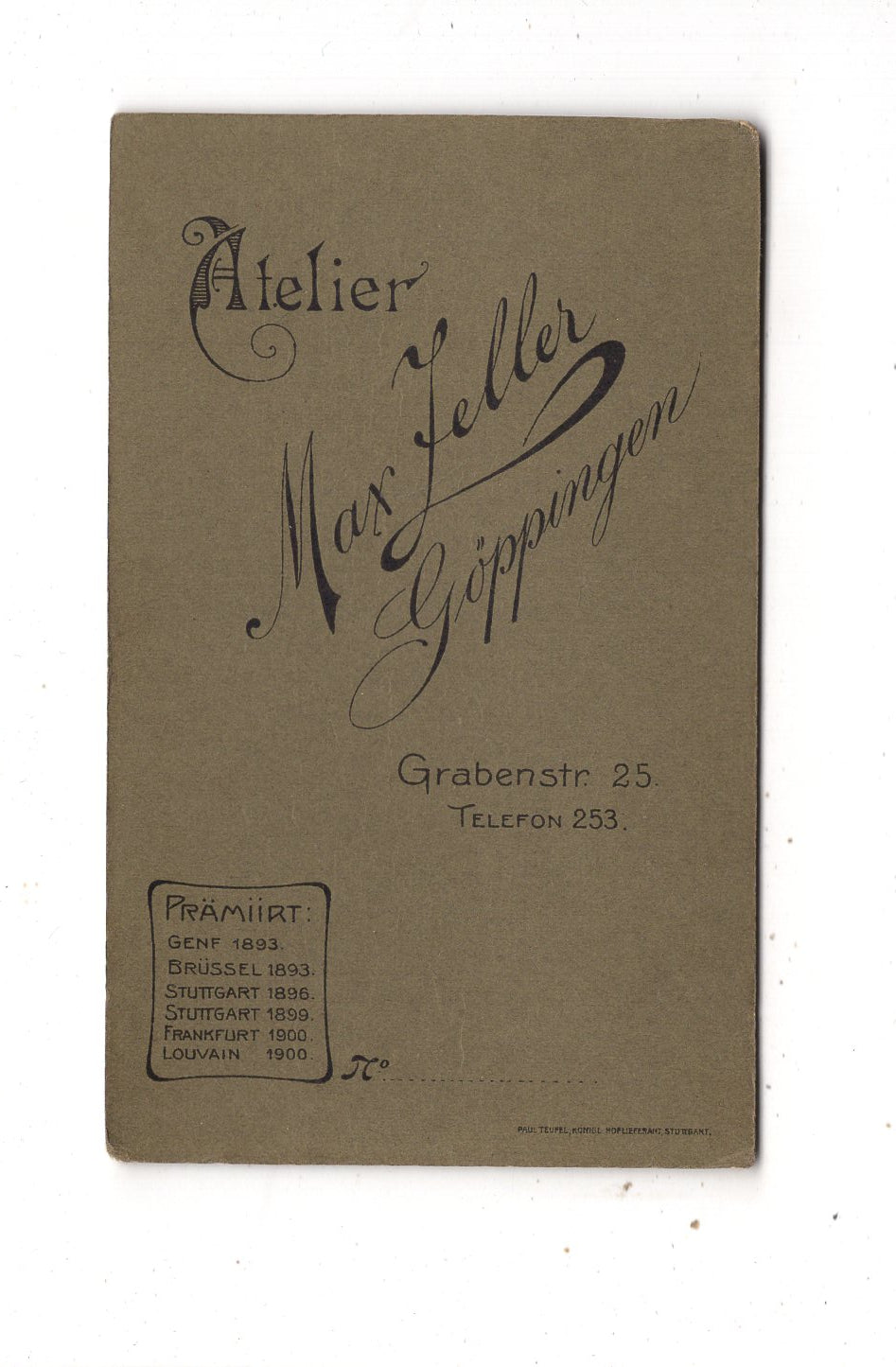 Fotografie Feines Paar mit Hund - Göppingen 1900er