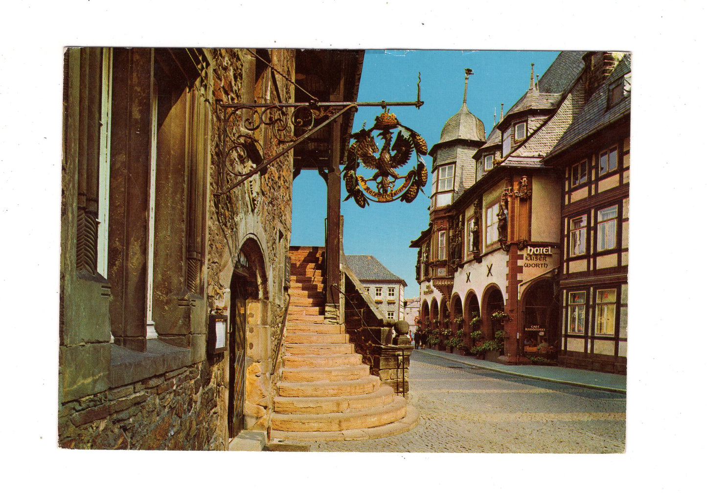Ansichtskarte Goslar am Harz / Rathaustreppe / K1-54