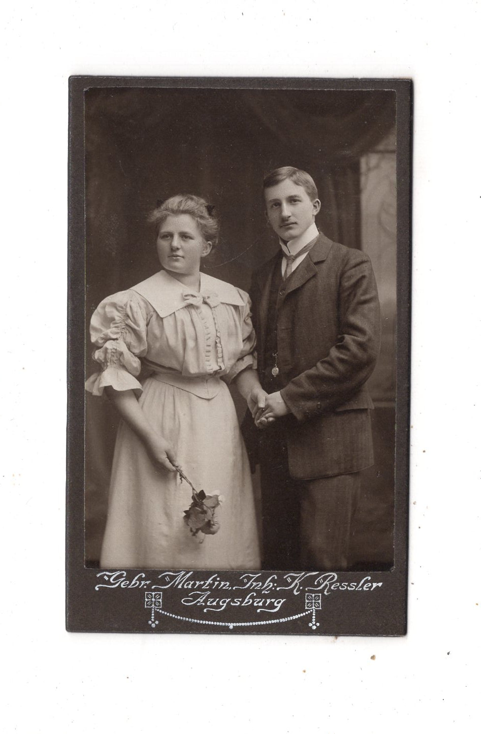 Fotografie Feines Paar - Augsburg 1900er
