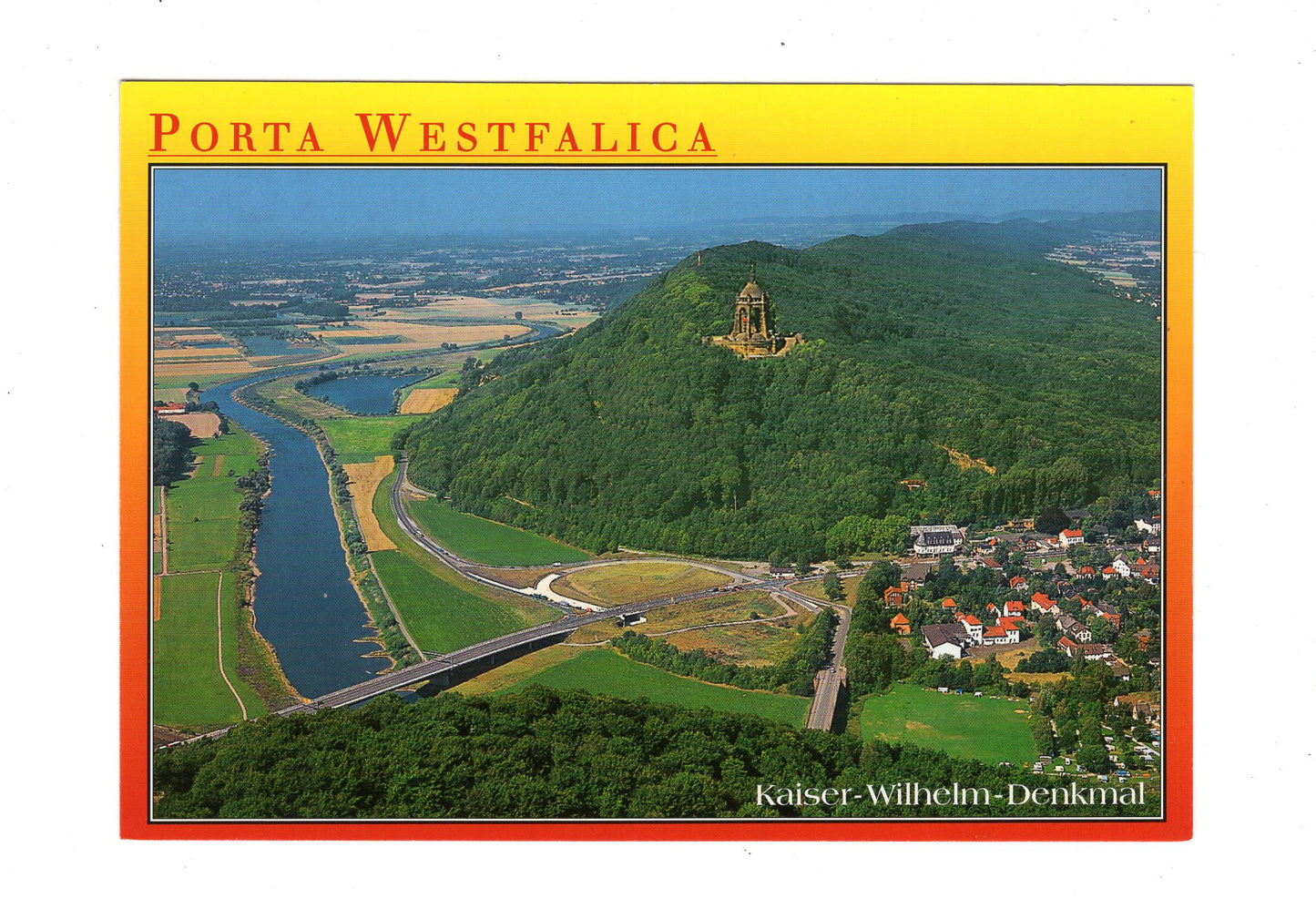 Ansichtskarte Porta Westfalica / Kaiser-Wilhelm-Denkmal