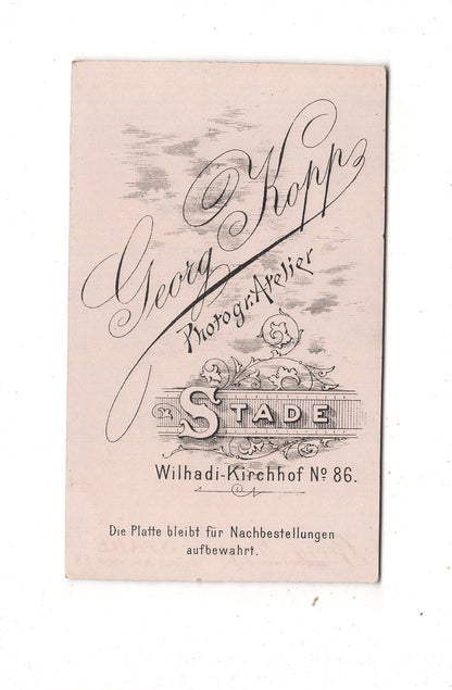 Fotografie Feiner Junge - Stade 1890er / CDV N1-04