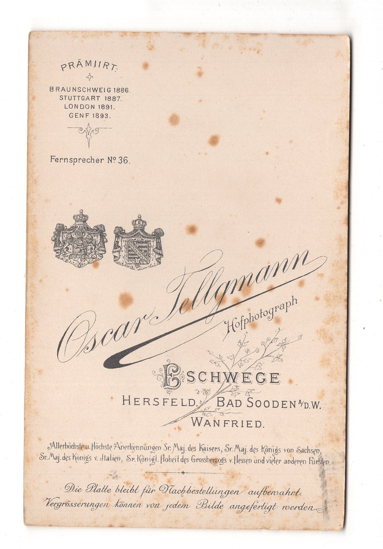 Fotografie Feines Paar - Eschwege 1890er / CAB X-30