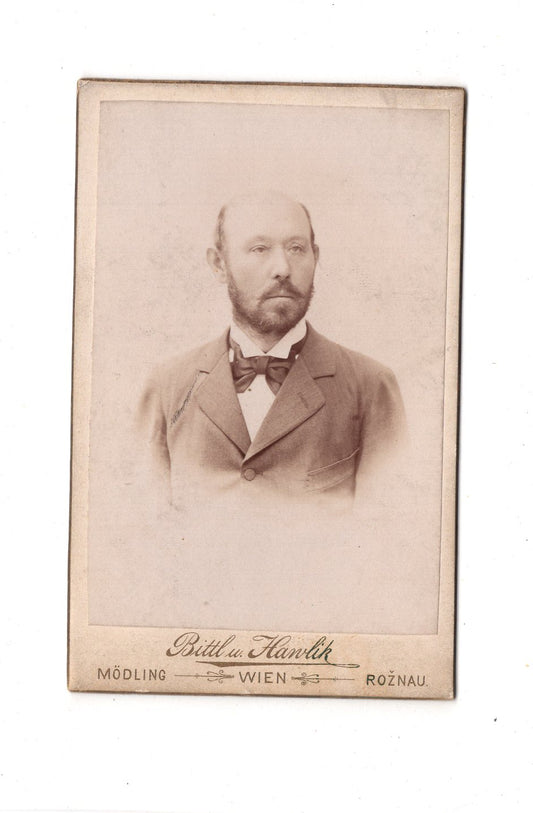 Fotografie Herrenportrait - Wien / Mödling / Roznau um 1890 / CDV C1-18