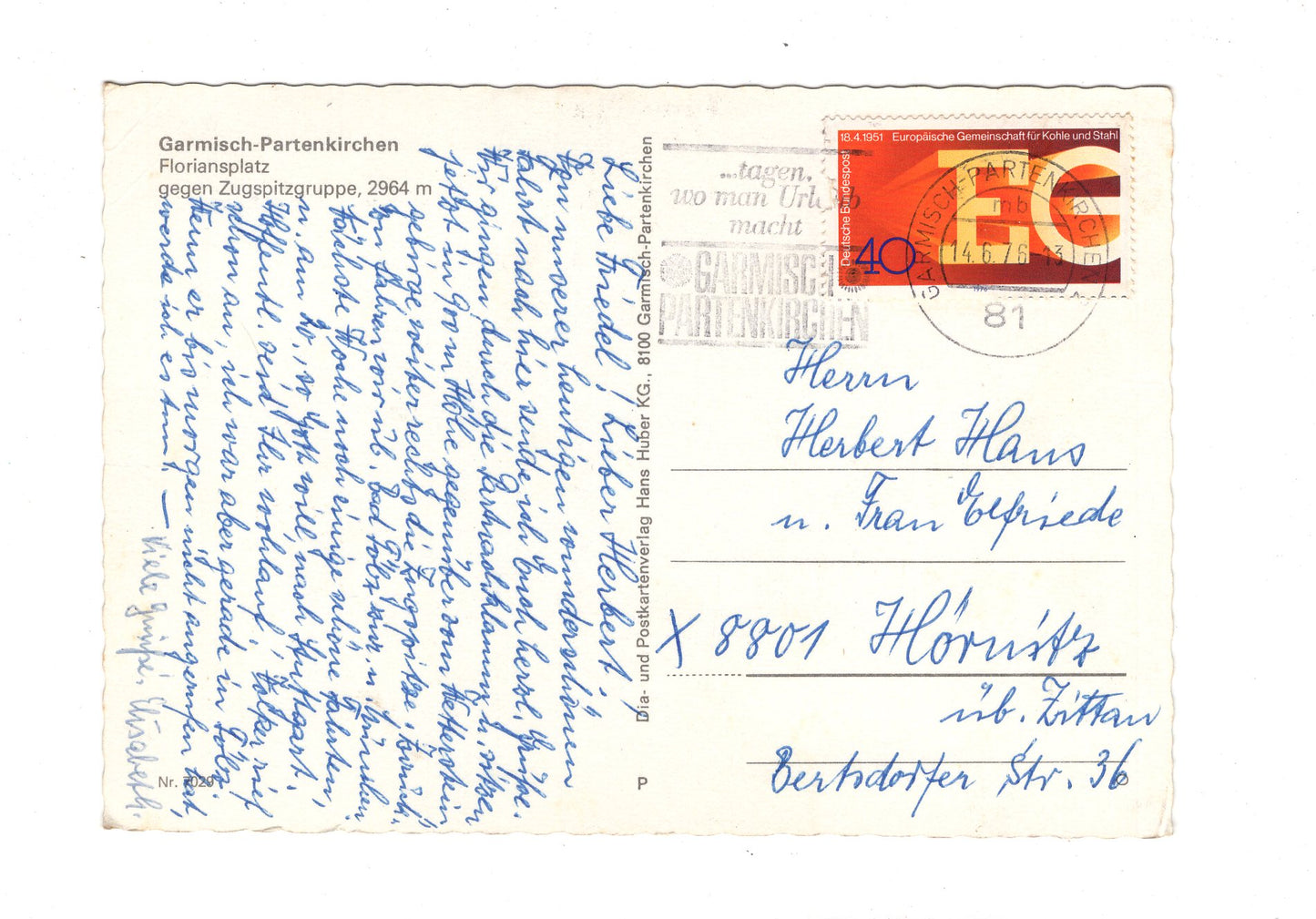 Ansichtskarte Garmisch-Partenkirchen / Floriansplatz / G1-54