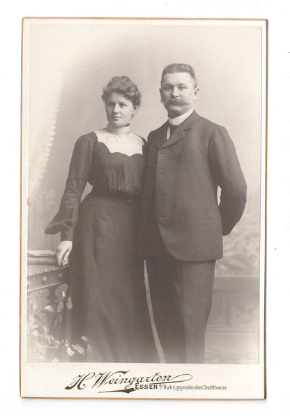 Fotografie Feines Paar - Essen an der Ruhr um 1900 / CAB X-30