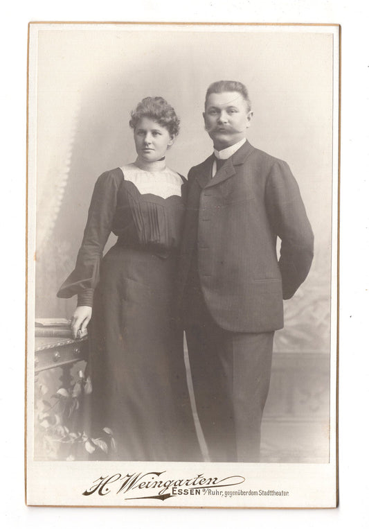 Fotografie Feines Paar - Essen an der Ruhr um 1900 / CAB X-30