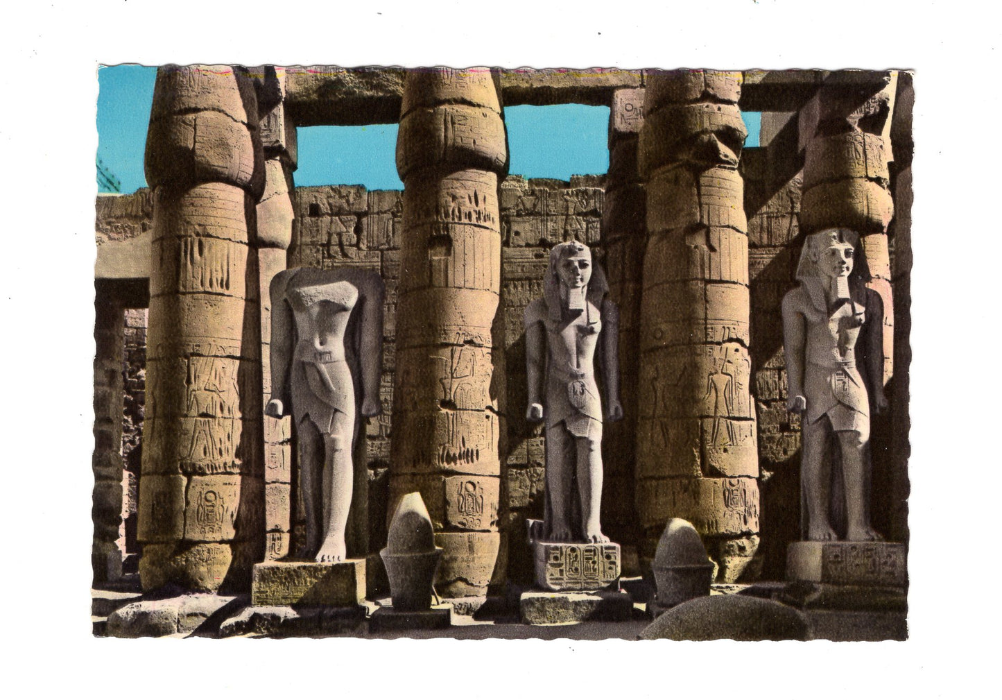Ansichtskarte Luxor / Vorhof des Amon Tempels / Ägypten
