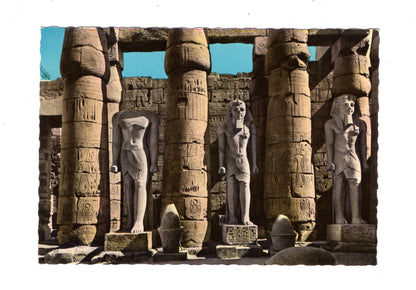 Ansichtskarte Luxor / Vorhof des Amon Tempels / Ägypten