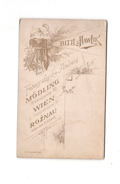 Fotografie Herrenportrait - Wien / Mödling / Roznau um 1890 / CDV C1-18