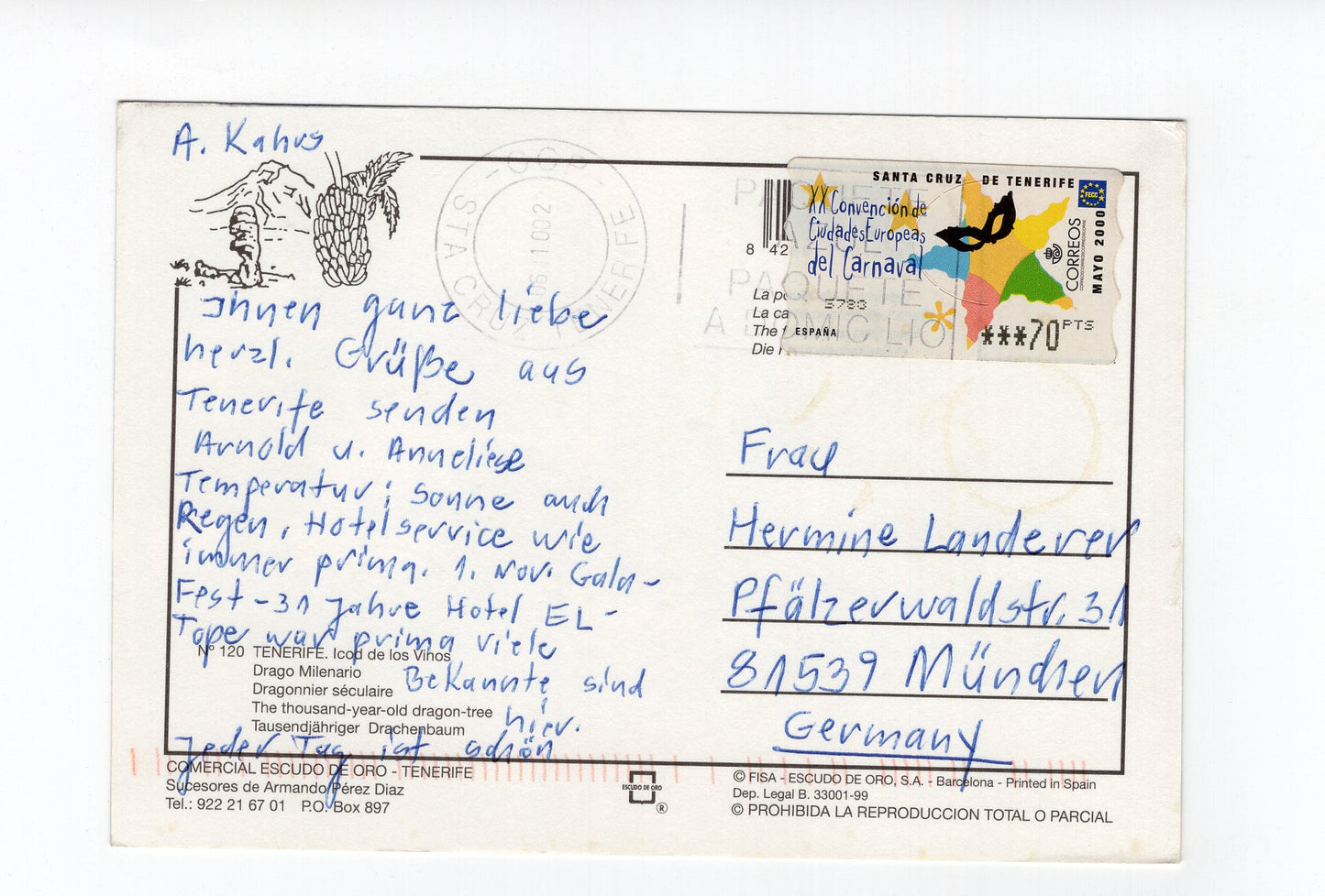 Ansichtskarte Icod de los Vinos / Teneriffa / Spanien