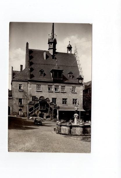Ansichtskarte Pößneck in Thüringen / Rathaus