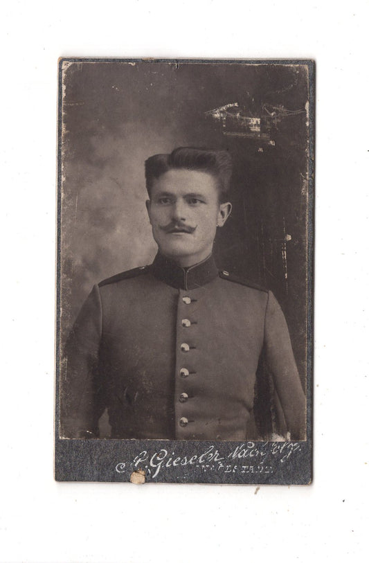 Fotografie Soldat - Ingolstadt um 1910 / CDV M1-01