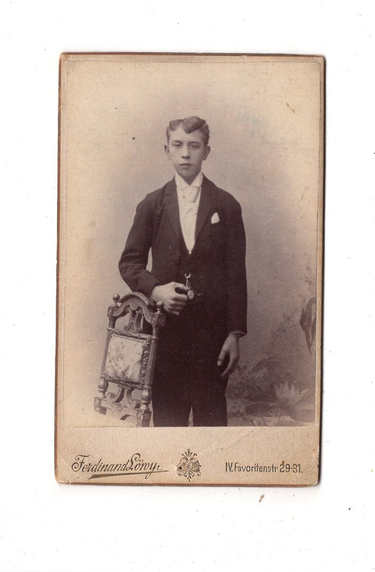 Fotografie Feiner Junge - Wien um 1890 / CDV N1-04