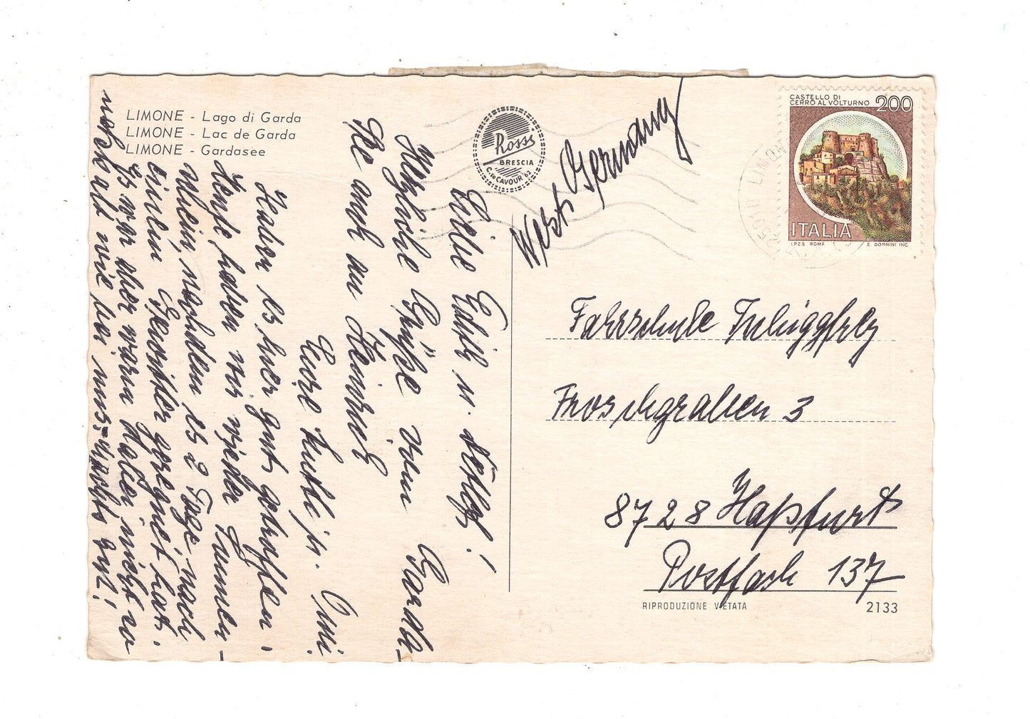 Ansichtskarte Lago di Garda / Limone / Italien