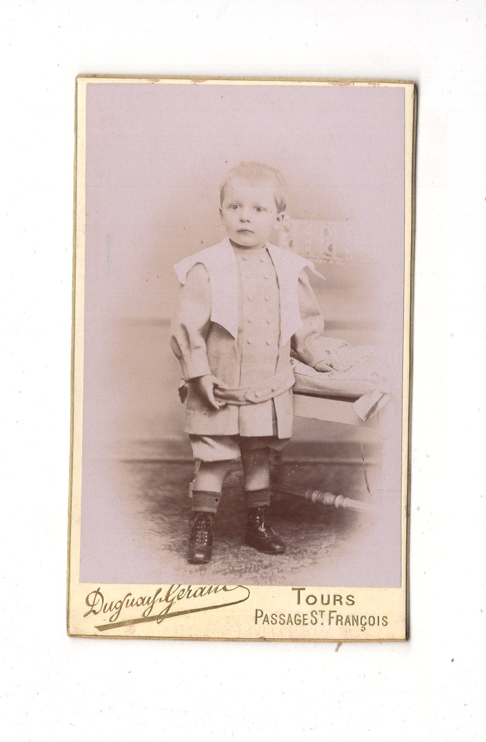 Fotografie Niedlicher kleiner Junge - Tours 1890er / CDV M1-21