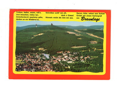 Ansichtskarte Braunlage im Oberharz mit Wurmberg und Zonengrenze / J1-62