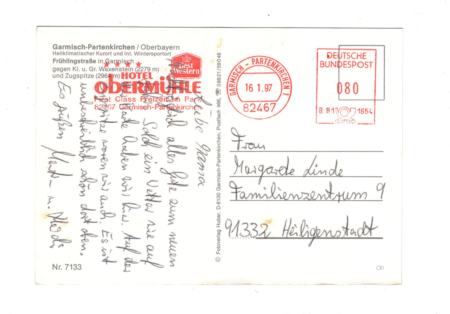 Ansichtskarte Garmisch-Partenkirchen / Oberbayern / Frühlingstraße / G1-54