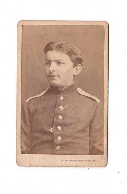 Fotografie Soldat - Berlin 1880er / CDV M1-01
