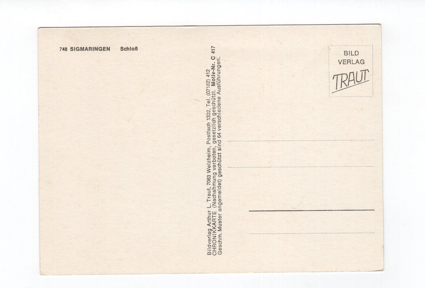 Ansichtskarte Sigmaringen / Schloss