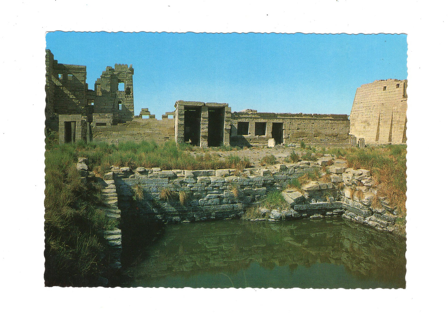 Ansichtskarte Luxor / Medinet-Habu / Heiliger See / Ägypten