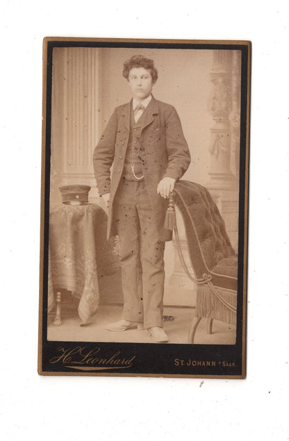 Fotografie Feiner Junge - St. Johann an der Saar um 1880 / CDV N1-04