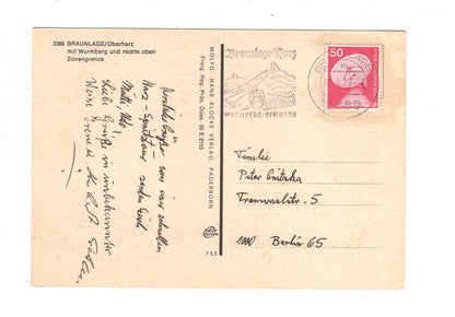 Ansichtskarte Braunlage im Oberharz mit Wurmberg und Zonengrenze / J1-62