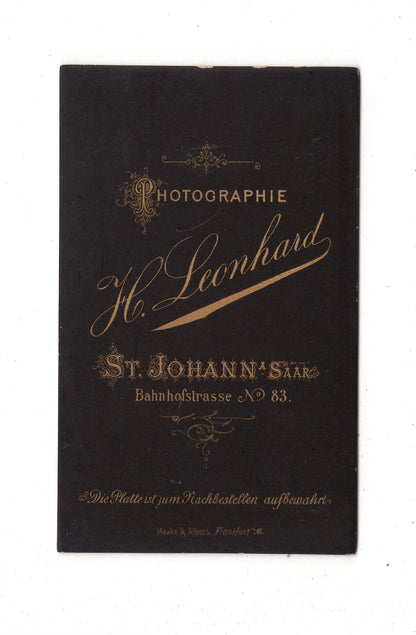 Fotografie Feiner Junge - St. Johann an der Saar um 1880 / CDV N1-04