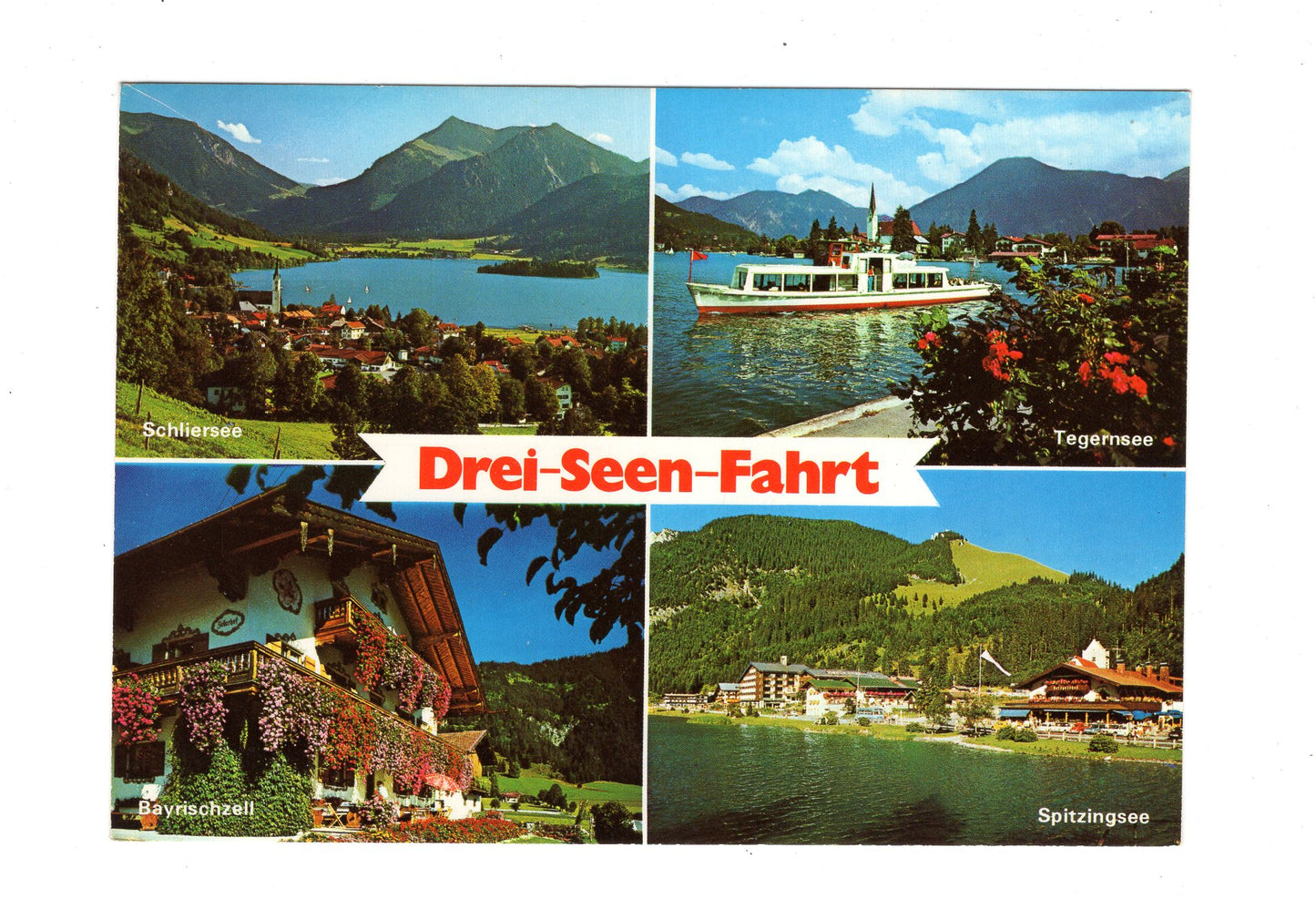 Ansichtskarte Drei-Seen-Fahrt / Bayrischzell / Spitzingsee +++