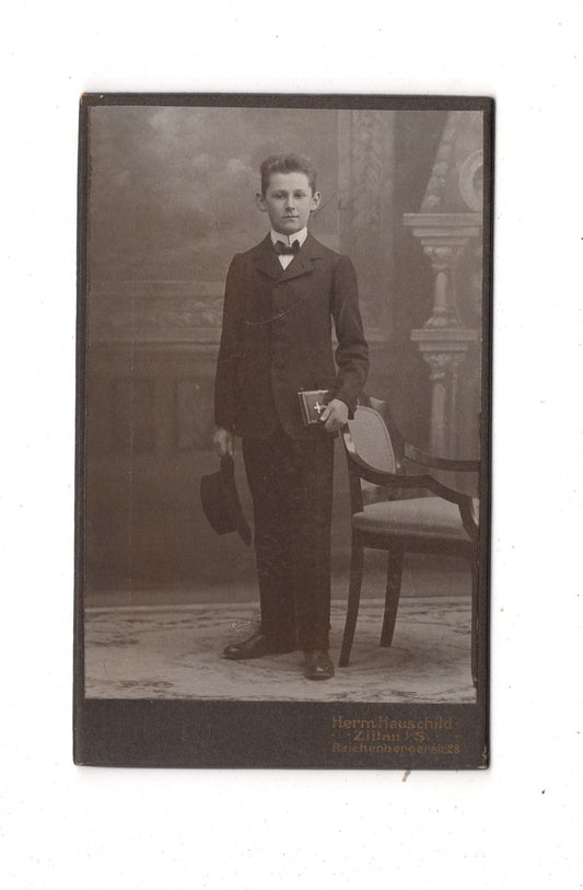 Fotografie Feiner Junge - Zittau um 1910 / CDV N1-04