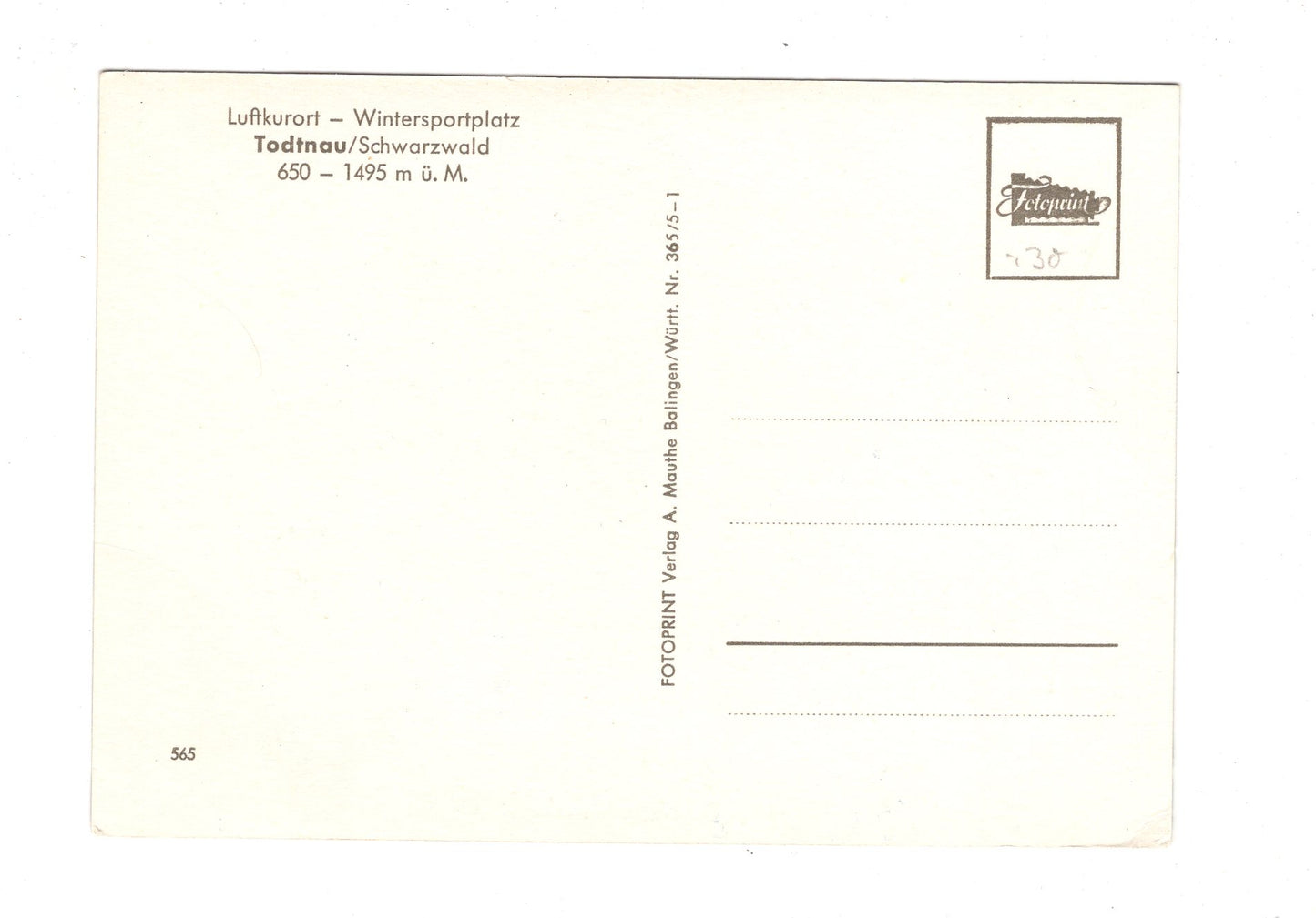 Ansichtskarte Todtnau / Schwarzwald / H1-51