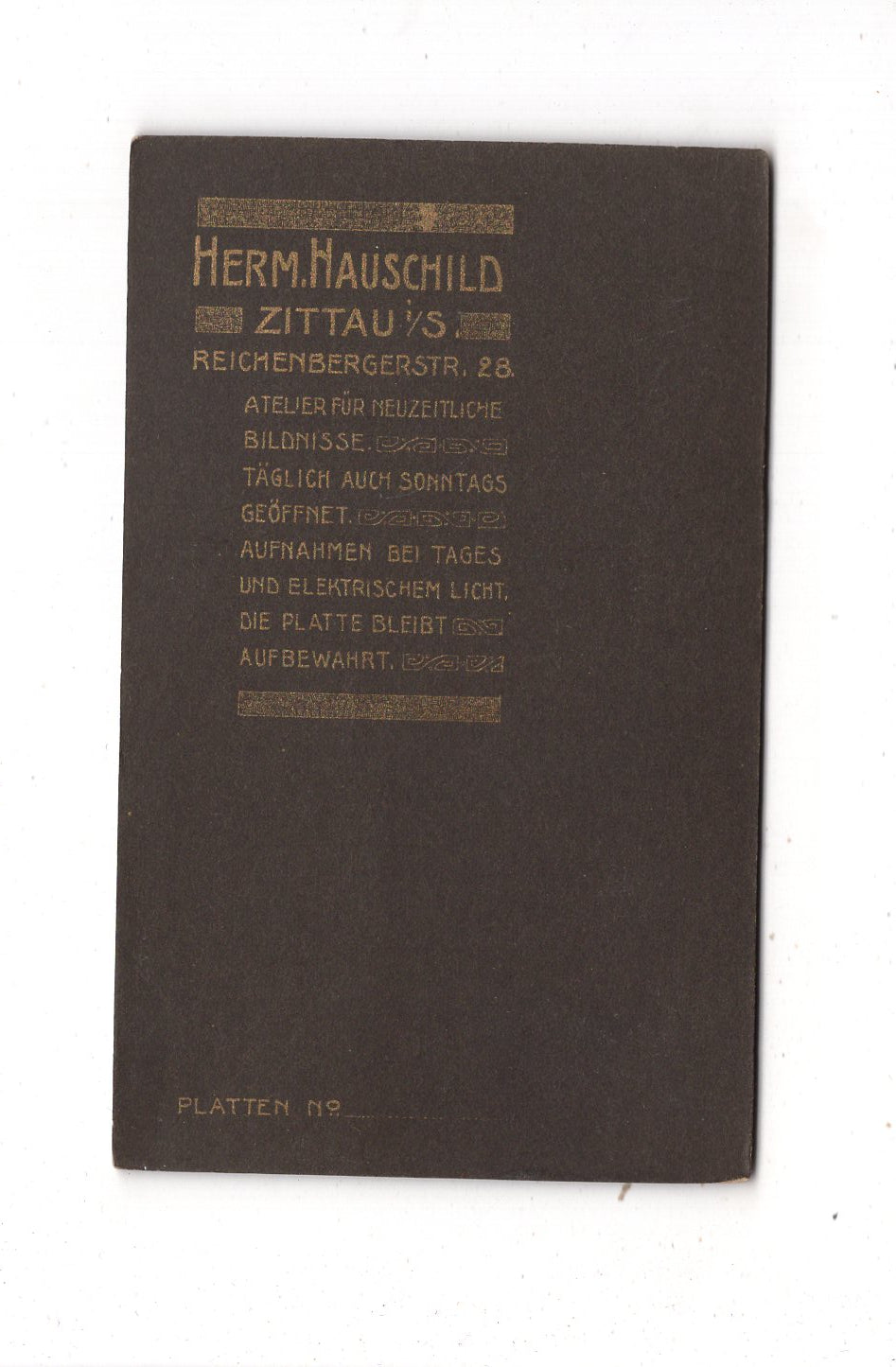 Fotografie Feiner Junge - Zittau um 1910 / CDV N1-04