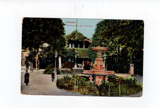Ansichtskarte Koblenz / Rheinanlagen mit Trinkhalle