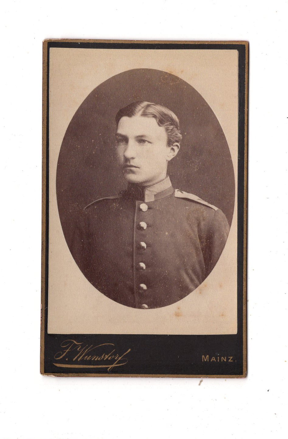 Fotografie Soldat - Mainz 1880er / CDV M1-01