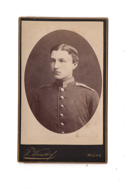 Fotografie Soldat - Mainz 1880er / CDV M1-01