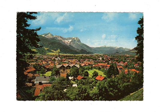 Ansichtskarte Garmisch-Partenkirchen mit Zugspitzgruppe / G1-54