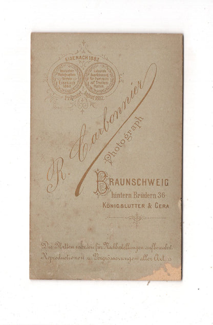 Fotografie Feiner Junge - Braunschweig 1880er / CDV N1-04