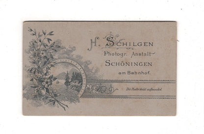 Fotografie Niedlicher kleiner Junge - Schöningen um 1900 / CDV M1-21