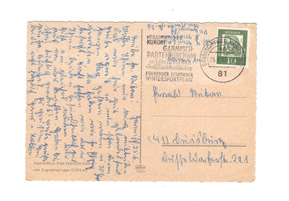 Ansichtskarte Garmisch-Partenkirchen mit Zugspitzgruppe / G1-54