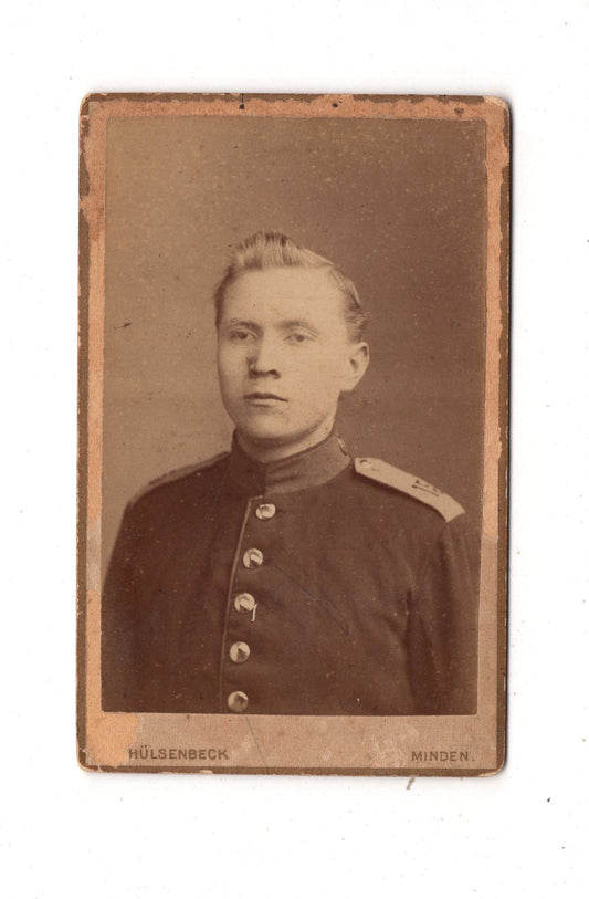 Fotografie Soldat Regiment IR 15 - Minden 1880er / CDV M1-01